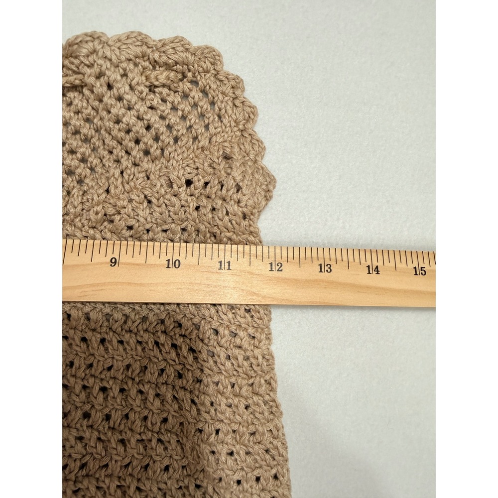 Crochet Halter Top Tan Festival, Coastal, Beach Size Medium - Picture 5 of 8